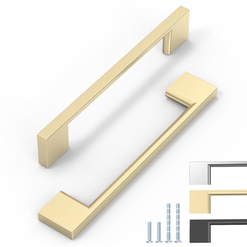 ELEBUILD 6 Pack, 160mm, Chrom, Schrankgriffe, Moderne schlanke Küchengriffe von ELEBUILD