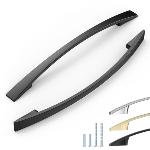 ELEBUILD 6 Pack, 160mm, Mattschwarz, Schrankgriffe, Elegante Küchengriffe, Möbelgriffe von ELEBUILD