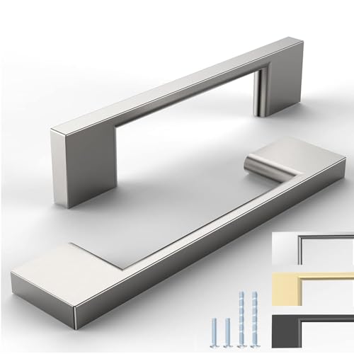 ELEBUILD 6er Pack, 128mm, Messing, Schrankgriffe, Modern Slim Kitchen Griffe von ELEBUILD