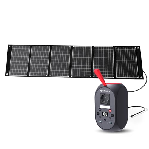 ELECAENTA SG120 Powerstation 99Wh LiFePO4-Akku mit 60W Solar Ladegerät, 120W Solar Generatoren mit PD 30W/AC/DC Ausgabe Back-up-Akku für Outdoor, Camping, Notfälle ELECAENTA SG120 Powerstation 99Wh LiFePO4-Akku mit 60W Solar Ladegerät, 120W Solar Generatoren mit PD 30W/AC/DC Ausgabe Back-up-Akku für Outdoor, Camping, Notfälle von ELECAENTA