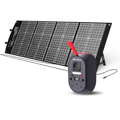 ELECAENTA SG120 Tragbare Powerstation 99Wh LiFePO4-Akku mit 120W Solar Ladegerät, 120W Solar Generatoren mit PD 30W/AC/DC Ausgabe Back-up-Akku für Outdoor Camping und Notfälle ELECAENTA SG120 Tragbare Powerstation 99Wh LiFePO4-Akku mit 120W Solar Ladegerät, 120W Solar Generatoren mit PD 30W/AC/DC Ausgabe Back-up-Akku für Outdoor Camping und Notfälle von ELECAENTA