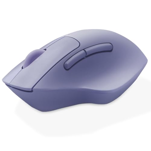 ELECOM SHELLPHA Bluetooth Mouse Ergonomic, Silent Click, 18-Month Battery Life, 2000DPI, 5 Buttons with Tilt Wheel, Optical Sensor, Compatible with PC, Mac, Laptop - Blue Gray (M-SH30BBSKNV) von ELECOM