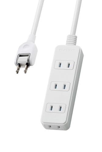ELECOM t-st02 – 22430 WH Innen weiß 4salidas AC 3 M Power Extension – Grundlagen mehrere (weiß, weiß, 15 A, 1500 W, 125 V, Acrylnitril-Butadien-Styrol (ABS), Polyvinyl Chloride (PVC)) von ELECOM
