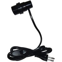 Electraline - Adapter Flaschenbirne E14 mit Schalter und Stecker 2x0.75 auf 1.5m, schwarz von ELECTRALINE
