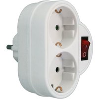Electro Dh - Adapter 2 Steckdosen mit Schalter 16A/250V Elektro dh. Mit Kinderschutz 36.088 8430552138845 von ELECTRO DH