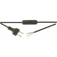 Durchgangsschalter mit Kabel 2 m. 2A/250V Farbe Schwarz Electro Dh 11.576/N 8430552075775 von ELECTRO DH