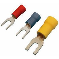 Electro Dh - Packung mit 100 Stück Fastom-Gabelklemmen 3,7 mm. für Kabel von 1,5 bis 2,5 mm² Farbe Blau Hülse10.925/3,7/Z 8430552143627 von ELECTRO DH