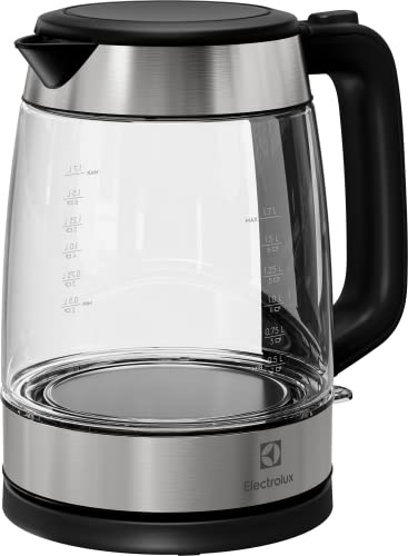 Electrolux Create 4 Wasserkocher E4GK1-4GB, Elegantes Design aus Glas und Edelstahl, Schnelle Heizung, 360° Drehbare Basis, Akku-Krug, Filter gegen Kalkablagerungen, 2200 W, 1.7 Liter, Granit schwarz Electrolux Create 4 Wasserkocher E4GK1-4GB, Elegantes Design aus Glas und Edelstahl, Schnelle Heizung, 360° Drehbare Basis, Akku-Krug, Filter gegen Kalkablagerungen, 2200 W, 1.7 Liter, Granit schwarz von Electrolux