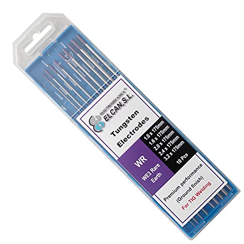 ELCAN Tungsten TIG Welding Rare Earth Purple Violet E3 professional, elettrodi per saldatura per torcia TIG 1.0 1.6 2.0 2.4 3.2 mm, 10 unità - Dimensioni: 1.0/1.6/2.0/2.4/3.2 x 175 mm von ELECTROMECANICA CANTABRIA ELCAN
