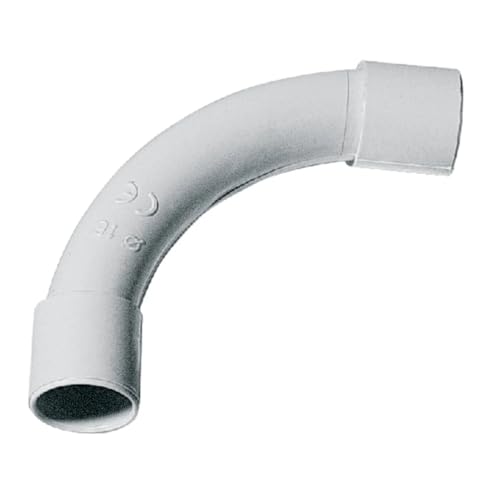 Eckverbinder für Hartrohr Ø 32mm 90° gebogen Radius 110mm IP40 staubdicht Innen Muffe Elektroinstallation PVC hohe Festigkeit von ELECTRON