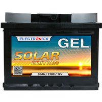 Solarbatterie 12V 80AH Electronicx Solar Edition gel Batterie Solar Akku Versorgungsbatterie stromspeicher photovoltaik Camping Solaranlage von ELECTRONICX