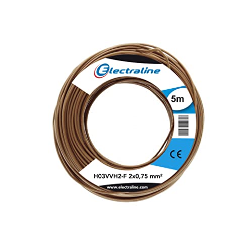 Kabel H03VVH2-F, 2x0.75 mm, 5 mt Kabel H03VVH2-F, 2x0.75 mm, 5 mt von Electraline