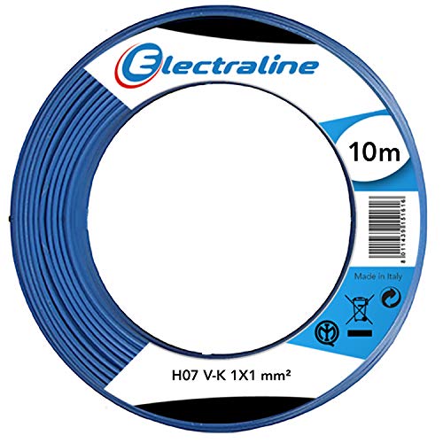 Kabel N07V-K - 1x1 mm. - 10 mt - Blau von Electraline