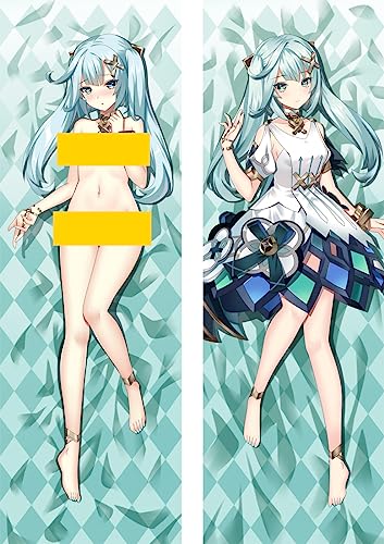 ELEDVB Für Genshin Impact Faruzan Body Kissenbezug Kissenhülle,Anime Pillowcase Doppelseitige Umarmungskissen Bezug,Anime Doppelseitige Muster Kissenbezug Körper,Peachskin-50cm*150cm von ELEDVB