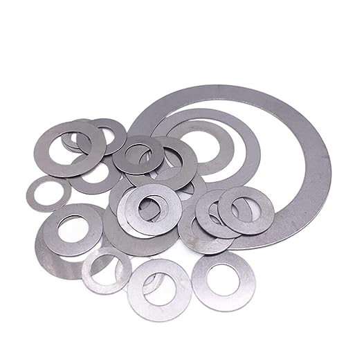 ELEGAM Metallscheiben, Distanzscheiben, 100 Stück Unterlegscheiben ID 6 mm, 7 mm, 8 mm, ultradünne Dichtung, dünne Unterlegscheibe, (Größe: 6 x 9 x 1) (Größe: 8 x 11 x 0,2) (Size : 6x9x0.2) von ELEGAM