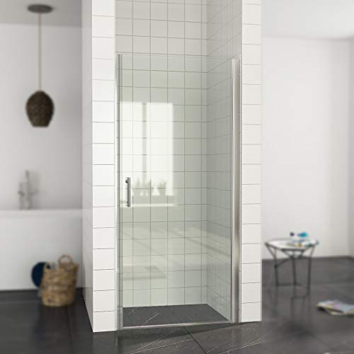 Duschtür Pendeltür 70 x 185 cm Duschwand Schwingtür ohne Rahmen, NANO Glas von ELEGANT