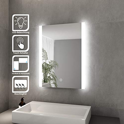 ELEGANT Badspiegel mit LED-Beleuchtung Lichtspiegel mit Sensor-Schalter 60 x 80 cm IP44 Badezimmer Wandspiegel mit Sensor-Schalter Beschlagfrei Badezimmerspiegel ELEGANT Badspiegel mit LED-Beleuchtung Lichtspiegel mit Sensor-Schalter 60 x 80 cm IP44 Badezimmer Wandspiegel mit Sensor-Schalter Beschlagfrei Badezimmerspiegel von ELEGANT