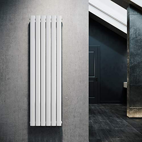 ELEGANT Design Heizkörper Flach 1600x462mm Weiß, Vertikal Heizkörper Paneelheizkörper Einlagig, Moderner Flachheizkörper Mittelanschluss von ELEGANT