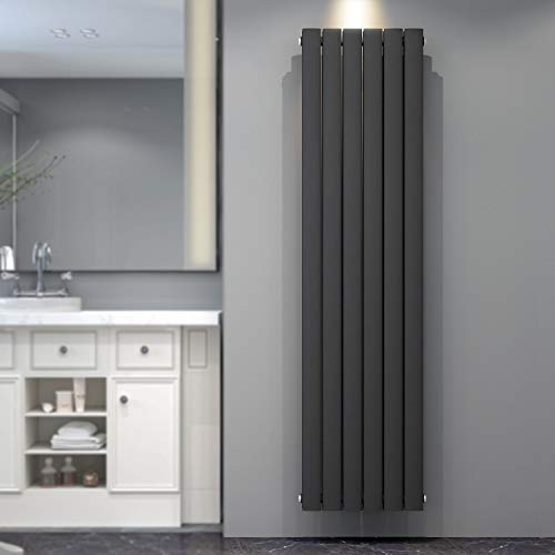 ELEGANT Design Flach Heizkörper 1800 x 462 mm Antrazit Badheizkörper Doppellagig Heizkoerper Vertikal Paneelheizkörper von ELEGANT