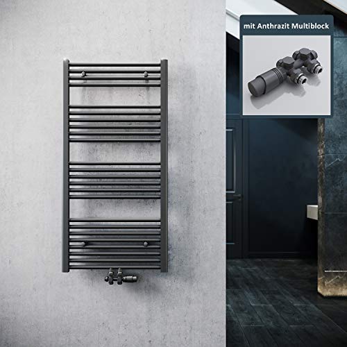 ELEGANT Badheizkörper Handtuchhalter 1200x600mm mit Anthrazit Multiblock Thermostat Handtuchheizkörper Handtuchtrockner Handtuchwärmer ELEGANT Badheizkörper Handtuchhalter 1200x600mm mit Anthrazit Multiblock Thermostat Handtuchheizkörper Handtuchtrockner Handtuchwärmer von ELEGANT