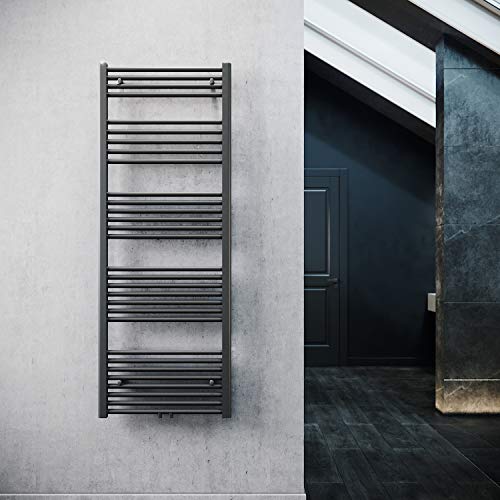 ELEGANT Heizkörper Bad 1600x600 mm Anthrazit Badheizkörper Mittelanschluss Handtuchwärmer Handtuchtrockner Heizkörper von ELEGANT
