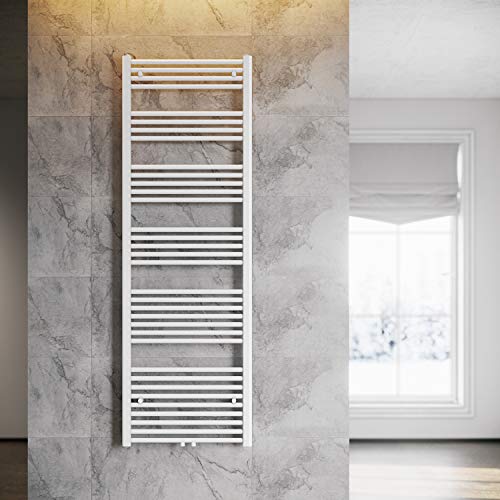 ELEGANT Heizkörper Bad Handtuchhalter 1800x600mm Weiß Handtuchheizkörper Mittelanschluss Handtuchtrockner Heizung Badheizkörper von ELEGANT