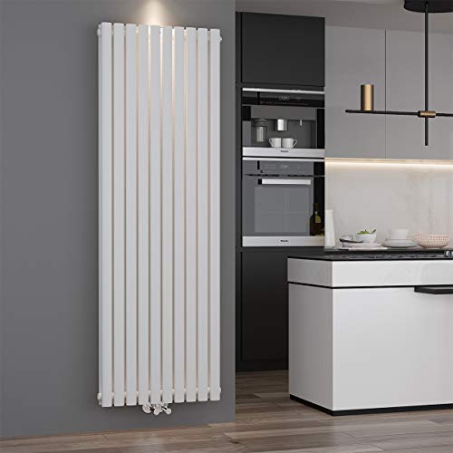 ELEGANT Paneelheizkörper Mittelanschluss Vertikal 1800x590mm Doppellagig Design Heizkörper Vertikal Weiß Röhrenheizkörper von ELEGANT