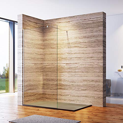 ELEGANT Walk in Duschwand 110x200 cm Duschtrennwand 8 mm Nano Glas duschglaswand von ELEGANT