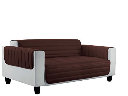 Elegant Couchüberzüge Doubleface, Braun/creme, 2 Plätze, 100% Mikrofaser, 1 von Italian Bed Linen