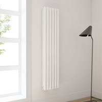 Design Heizkörper Weiß Doppellagig Röhrenheizkörper Oval Mittelanschluss Paneelheizkörper Vertikal 1600x354mm 1140Watt - Elegant von ELEGANT