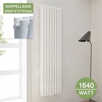 Elegant - Paneelheizkorper Weiß Röhren Heizkörper Vertikal 1800x472mm Doppellagig Elegant - Paneelheizkorper Weiß Röhren Heizkörper Vertikal 1800x472mm Doppellagig von ELEGANT