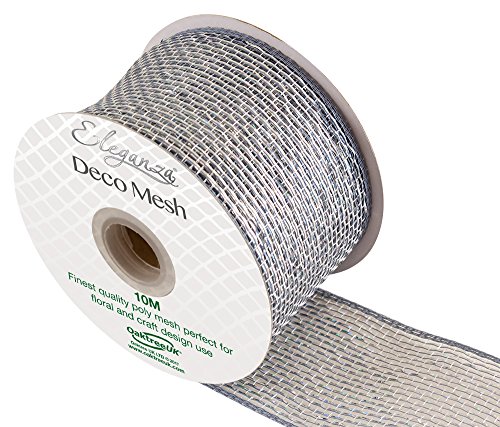 Eleganza Deco Mesh Metallic 63 mm x 10 m Nr. 24, Silber von Eleganza