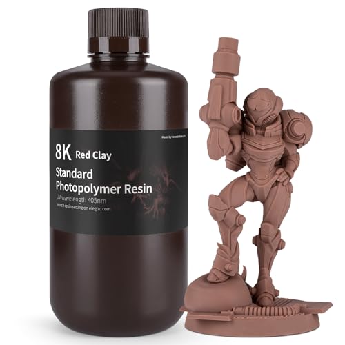 ELEGOO 3D Drucker Resin 8K Standard Rigid Photopolymer Resin, 405nm UV-Härtendes Rapid Harz am Besten für 8K/9K/12K LCD 3D Drucker,1000g Roter Ton ELEGOO 3D Drucker Resin 8K Standard Rigid Photopolymer Resin, 405nm UV-Härtendes Rapid Harz am Besten für 8K/9K/12K LCD 3D Drucker,1000g Roter Ton von ELEGOO