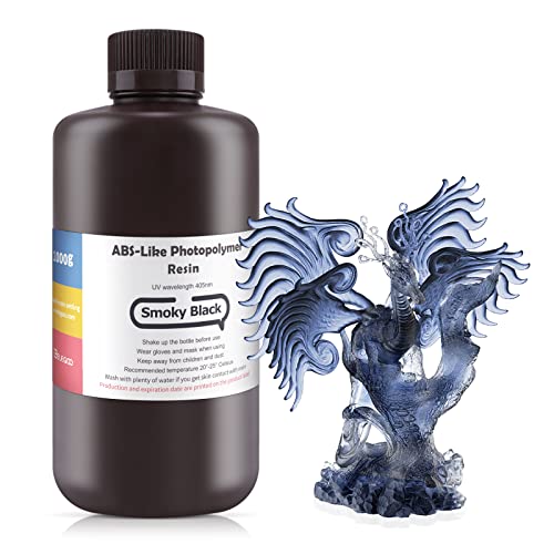 ELEGOO 405nm ABS-Like Resin, LCD UV Rapid Resin Hohe Präzision, Nicht Spröde, Nicht Giftig für LCD/DLP 3D Drucker Photopolymer Resin 1000g Smoky Schwarz ELEGOO 405nm ABS-Like Resin, LCD UV Rapid Resin Hohe Präzision, Nicht Spröde, Nicht Giftig für LCD/DLP 3D Drucker Photopolymer Resin 1000g Smoky Schwarz von ELEGOO