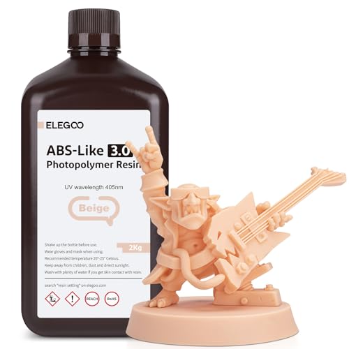 ELEGOO 405nm ABS-Like Resin 3.0, LCD UV Rapid Resin Hohe Präzision, Nicht Spröde, Verbesserte Festigkeit und Zähigkeit für LCD/DLP 3D Drucker Photopolymer Harz Beige 2000g ELEGOO 405nm ABS-Like Resin 3.0, LCD UV Rapid Resin Hohe Präzision, Nicht Spröde, Verbesserte Festigkeit und Zähigkeit für LCD/DLP 3D Drucker Photopolymer Harz Beige 2000g von ELEGOO