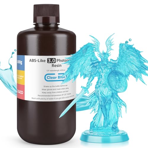 ELEGOO 405nm ABS-Like Resin 3.0, Photopolymer Harz Klares Blau 1000g von ELEGOO