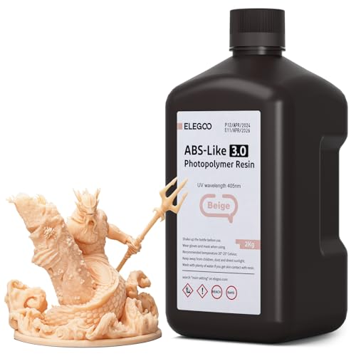 ELEGOO ABS-Like 3.0 3D Drucker Resin Beige 2000g, 405nm UV-Härtendes 3D Printer Harz mit Hoher Zugfestigkeit und Biegefestigkeit für MSLA/LCD/DLP 3D Drucker ELEGOO ABS-Like 3.0 3D Drucker Resin Beige 2000g, 405nm UV-Härtendes 3D Printer Harz mit Hoher Zugfestigkeit und Biegefestigkeit für MSLA/LCD/DLP 3D Drucker von ELEGOO