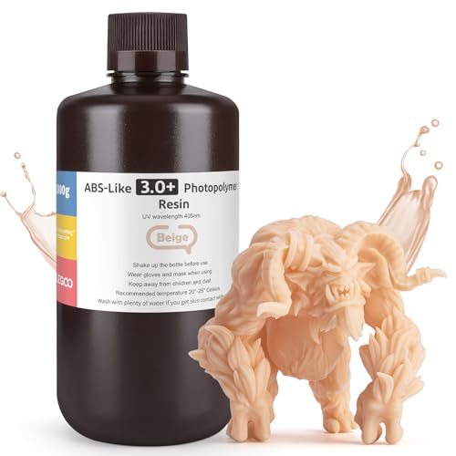 ELEGOO ABS-Like Resin 3.0 Plus, 3D Drucker Resin 405nm Rapid UV-härtendes Photopolymer Harz, Hohe Präzision für LCD 3D Drucker Beige 1kg ELEGOO ABS-Like Resin 3.0 Plus, 3D Drucker Resin 405nm Rapid UV-härtendes Photopolymer Harz, Hohe Präzision für LCD 3D Drucker Beige 1kg von ELEGOO