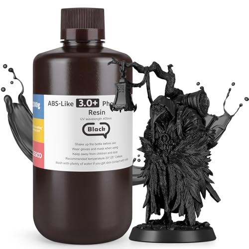 ELEGOO ABS-Like Resin 3.0 Plus, 3D Drucker Resin 405nm Rapid UV-härtendes Photopolymer Harz, Hohe Präzision für LCD 3D Drucker Schwarz 1kg ELEGOO ABS-Like Resin 3.0 Plus, 3D Drucker Resin 405nm Rapid UV-härtendes Photopolymer Harz, Hohe Präzision für LCD 3D Drucker Schwarz 1kg von ELEGOO