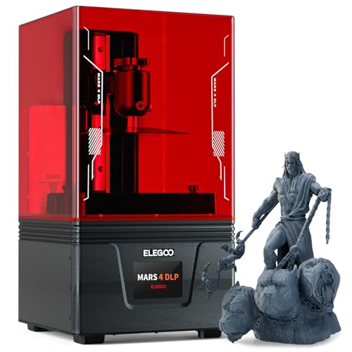 ELEGOO Mars 4 DLP 3D-Drucker, Desktop Harz 3D-Drucker mit ultraleisem Druck, 20000+ Stunden Lebensdauer und extrem niedrigem Stromverbrauch, Druckgröße von 132.8x74.7x150mm/5.22x2.94x5.9 Zoll ELEGOO Mars 4 DLP 3D-Drucker, Desktop Harz 3D-Drucker mit ultraleisem Druck, 20000+ Stunden Lebensdauer und extrem niedrigem Stromverbrauch, Druckgröße von 132.8x74.7x150mm/5.22x2.94x5.9 Zoll von ELEGOO