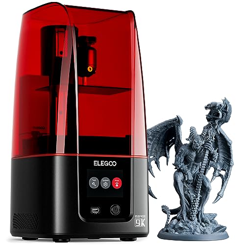 ELEGOO Mars 4 MSLA 3D Drucker, Resin 3D Printer mit Luftreiniger 7 Zoll 9K Monochrom LCD Mehreren Druckmodi, Druckgröße von 153,36 x 77,76 x 175 mm von ELEGOO