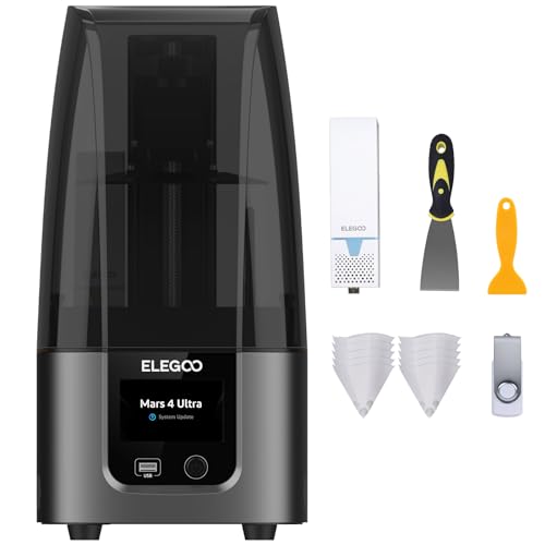 ELEGOO Mars 4 Ultra MSLA Resin 3D Drucker mit 7 Zoll 9K-Monochrom-LCD, Hohe Präzision, Wi-Fi-Konnektivität, Mühelosem Nivelliersystem, ACF-Release Liner Folie, Druckgröße 153,36 x 77,76 x 165 mm³ ELEGOO Mars 4 Ultra MSLA Resin 3D Drucker mit 7 Zoll 9K-Monochrom-LCD, Hohe Präzision, Wi-Fi-Konnektivität, Mühelosem Nivelliersystem, ACF-Release Liner Folie, Druckgröße 153,36 x 77,76 x 165 mm³ von ELEGOO
