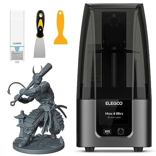 ELEGOO Mars 4 Ultra Resin 3D Drucker mit Luftreiniger 7 Zoll Ultra 9K Monochrom LCD Höherer Auflösung und WiFi Übertragung, Große Druckgröße von 156.36mm*77.76mm*165mm ELEGOO Mars 4 Ultra Resin 3D Drucker mit Luftreiniger 7 Zoll Ultra 9K Monochrom LCD Höherer Auflösung und WiFi Übertragung, Große Druckgröße von 156.36mm*77.76mm*165mm von ELEGOO