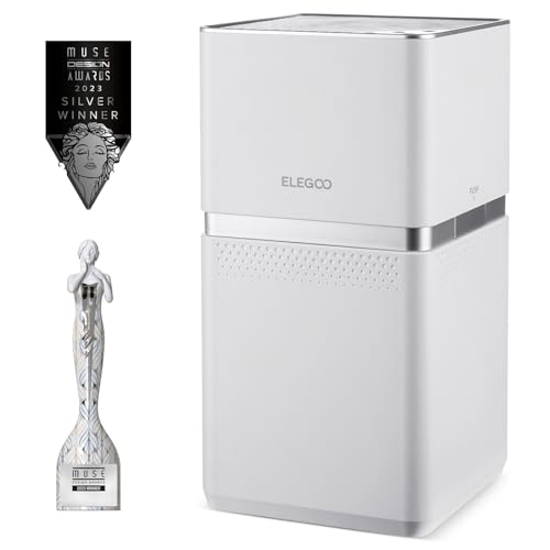 ELEGOO Mars Mate Luftreiniger,Extrem Leiser Betrieb Air Purifier mit Austauschbarer Aktivkohlefilter für Mars 4 Ultra, Saturn 3 Ultra Resin 3D Drucker Große 210 mm x 247 mm x 410 mm von ELEGOO