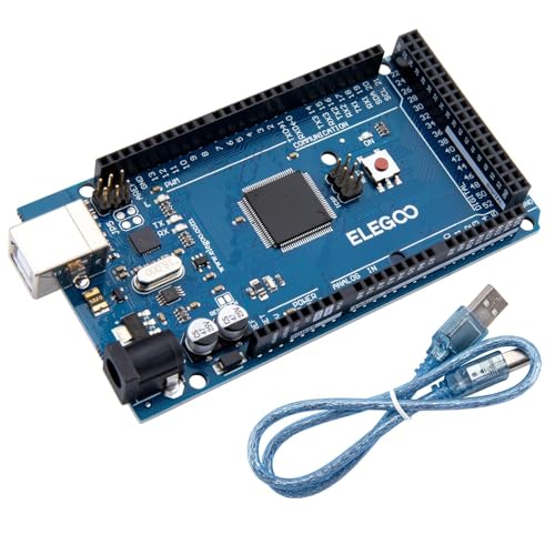 ELEGOO Mega-R3 Mikrocontroller Board mit USB Kabel in Blau Kompatibel mit Arduino IDE ELEGOO Mega-R3 Mikrocontroller Board mit USB Kabel in Blau Kompatibel mit Arduino IDE von ELEGOO
