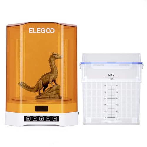 ELEGOO Mercury Plus V3 Reinigungs- und Aushärtungsstation, Wash and Cure Station mit 7,5 l große Kapazität und 360° Stereo-Aushärtung, Kompatibel mit Den Meisten LCD/DLP/SLA 3D-Drucker ELEGOO Mercury Plus V3 Reinigungs- und Aushärtungsstation, Wash and Cure Station mit 7,5 l große Kapazität und 360° Stereo-Aushärtung, Kompatibel mit Den Meisten LCD/DLP/SLA 3D-Drucker von ELEGOO