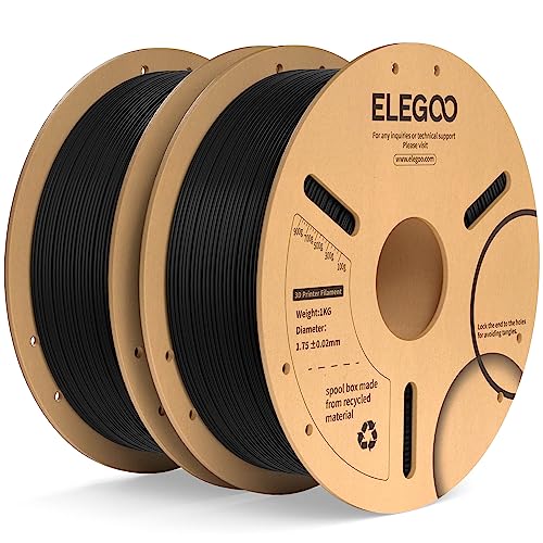 ELEGOO PLA+ Filament 1.75mm Schwarz 2KG, PLA Plus 3D Drucker , Härter und Stärker - Druckmaterialien, Maßgenauigkeit +/-0,02mm, Kompatibel mit Meisten FDM-(2KG/Spool, 4.4lbs) ELEGOO PLA+ Filament 1.75mm Schwarz 2KG, PLA Plus 3D Drucker , Härter und Stärker - Druckmaterialien, Maßgenauigkeit +/-0,02mm, Kompatibel mit Meisten FDM-(2KG/Spool, 4.4lbs) von ELEGOO
