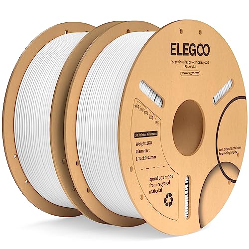 ELEGOO PLA+ Filament 1.75mm Weiß 2KG, PLA Plus 3D Drucker Filament, Härter und Stärker Filament-3D-Druckmaterialien, Maßgenauigkeit +/-0,02mm, Kompatibel mit den Meisten FDM-Drucker(2KG/Spool, 4.4lbs) ELEGOO PLA+ Filament 1.75mm Weiß 2KG, PLA Plus 3D Drucker Filament, Härter und Stärker Filament-3D-Druckmaterialien, Maßgenauigkeit +/-0,02mm, Kompatibel mit den Meisten FDM-Drucker(2KG/Spool, 4.4lbs) von ELEGOO