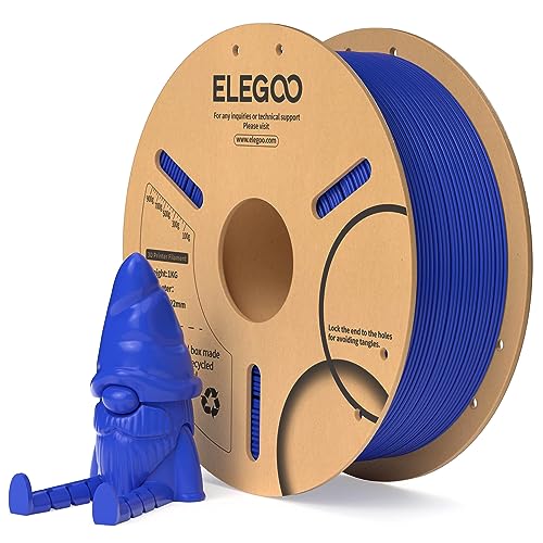 ELEGOO PLA Filament 1.75mm Dunkelblau 1KG, 3D Drucker Filament Maßgenauigkeit +/- 0,02 mm, 1kg Pappspule (2.2lbs) Filament-3D-Druckmaterialien Passt für die Meisten 3D Printer von ELEGOO