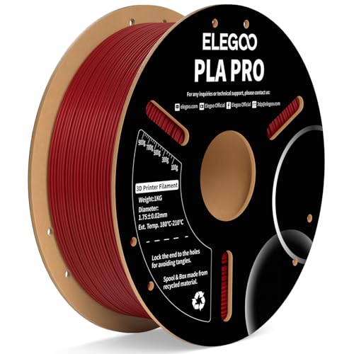 ELEGOO PLA PRO Filament 1,75 mm Blau 1 kg, Verbesserte Steifigkeit 3D-Druckmaterialien, Maßgenauigkeit +/- 0,02 mm, Passt für die Meisten 3D-Drucker, 1 kg Spule (2,2 lbs) von ELEGOO